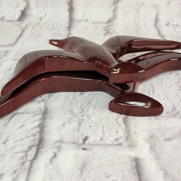 Barbados Mahogany 2 Wood Seagull Hand Carved Figurine Medford Mahogany Creations - Picture 10 of 10